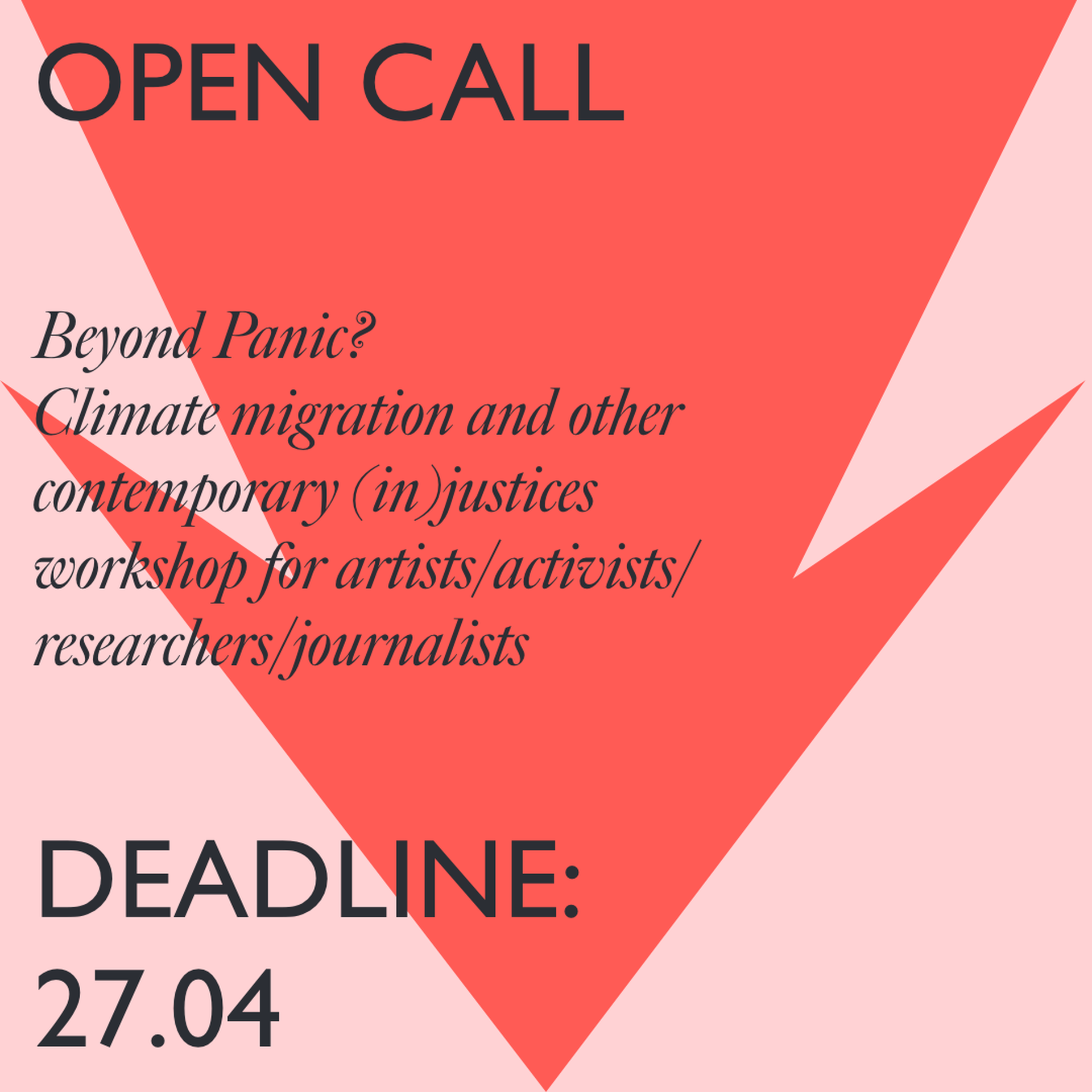 Ilustracja aktualności Beyond Panic. Migracja klimatyczna i inne współczesne (nie)sprawiedliwości  | OPEN CALL
